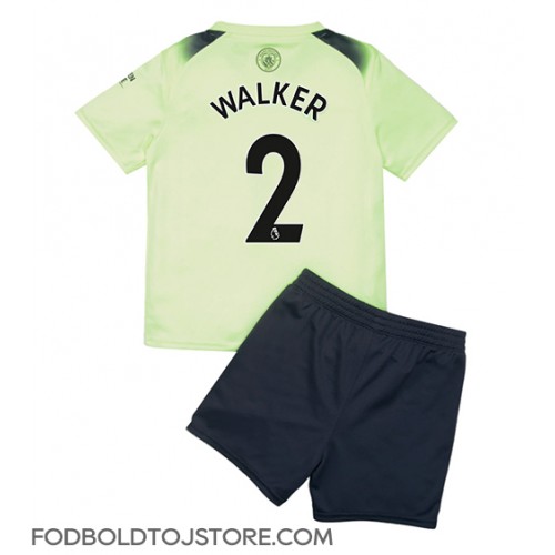 Manchester City Kyle Walker #2 Tredje sæt Børn 2022-23 Kortærmet (+ Korte bukser)